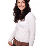 Girl Woman Cute Isolated Female Brunette